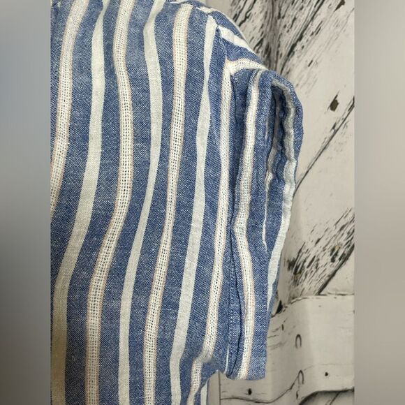 Rails Emma Mykonos Stripe Linen Blend Mini Dress Blue XS - Picture 5 of 8